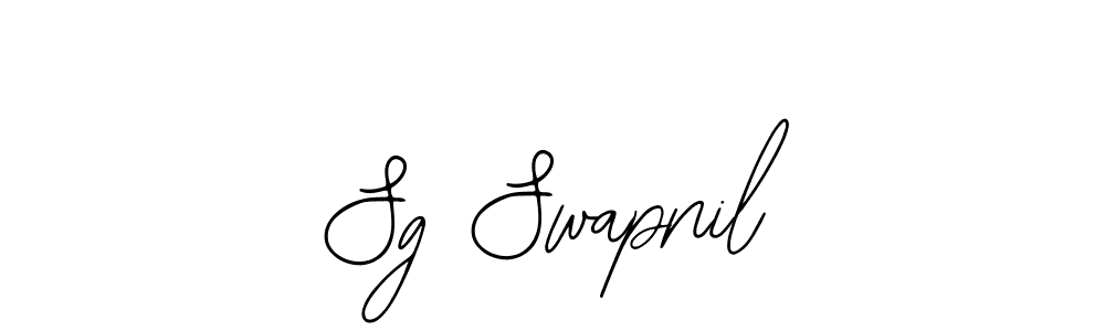 How to make Sg Swapnil name signature. Use Bearetta-2O07w style for creating short signs online. This is the latest handwritten sign. Sg Swapnil signature style 12 images and pictures png