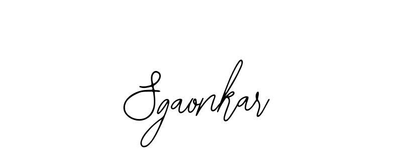 You should practise on your own different ways (Bearetta-2O07w) to write your name (Sgaonkar) in signature. don't let someone else do it for you. Sgaonkar signature style 12 images and pictures png
