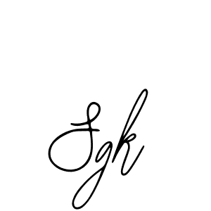 Use a signature maker to create a handwritten signature online. With this signature software, you can design (Bearetta-2O07w) your own signature for name Sgk. Sgk signature style 12 images and pictures png