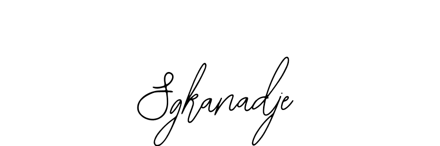 How to make Sgkanadje name signature. Use Bearetta-2O07w style for creating short signs online. This is the latest handwritten sign. Sgkanadje signature style 12 images and pictures png