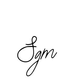 Design your own signature with our free online signature maker. With this signature software, you can create a handwritten (Bearetta-2O07w) signature for name Sgm. Sgm signature style 12 images and pictures png