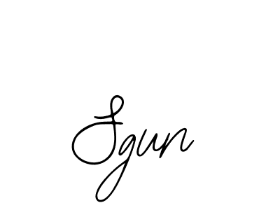 Sgun stylish signature style. Best Handwritten Sign (Bearetta-2O07w) for my name. Handwritten Signature Collection Ideas for my name Sgun. Sgun signature style 12 images and pictures png