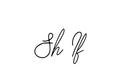 How to make Sh If name signature. Use Bearetta-2O07w style for creating short signs online. This is the latest handwritten sign. Sh If signature style 12 images and pictures png