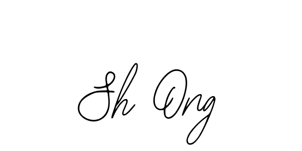 How to make Sh Ong name signature. Use Bearetta-2O07w style for creating short signs online. This is the latest handwritten sign. Sh Ong signature style 12 images and pictures png