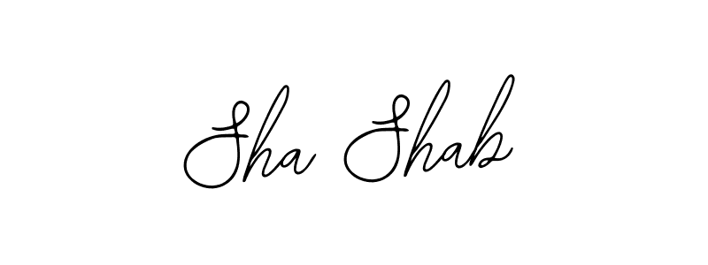 How to make Sha Shab name signature. Use Bearetta-2O07w style for creating short signs online. This is the latest handwritten sign. Sha Shab signature style 12 images and pictures png