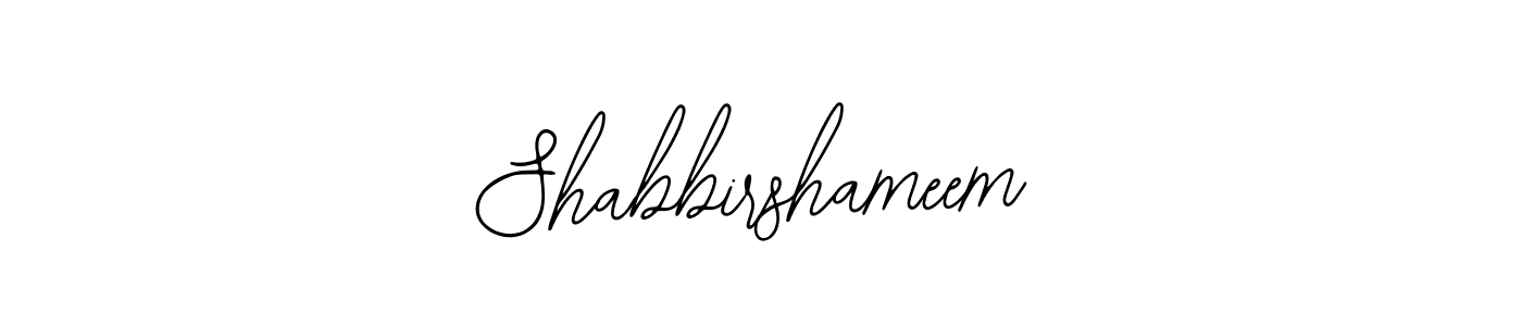 How to make Shabbirshameem name signature. Use Bearetta-2O07w style for creating short signs online. This is the latest handwritten sign. Shabbirshameem signature style 12 images and pictures png