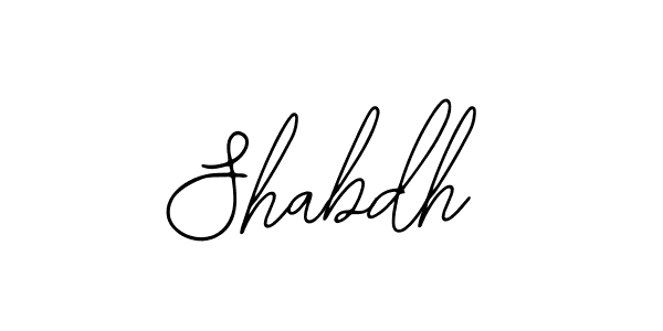 Also we have Shabdh name is the best signature style. Create professional handwritten signature collection using Bearetta-2O07w autograph style. Shabdh signature style 12 images and pictures png