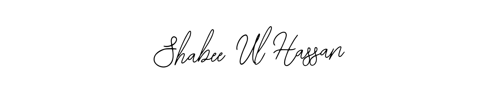 You should practise on your own different ways (Bearetta-2O07w) to write your name (Shabee Ul Hassan) in signature. don't let someone else do it for you. Shabee Ul Hassan signature style 12 images and pictures png