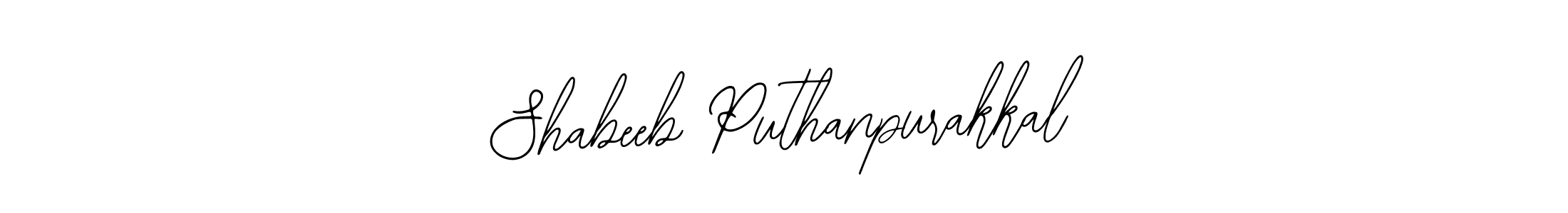 How to make Shabeeb Puthanpurakkal name signature. Use Bearetta-2O07w style for creating short signs online. This is the latest handwritten sign. Shabeeb Puthanpurakkal signature style 12 images and pictures png