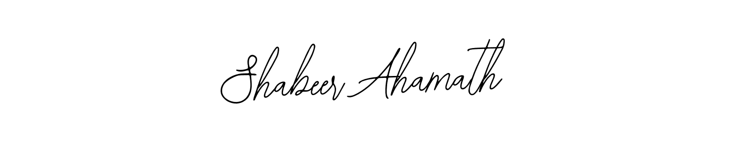 How to make Shabeer Ahamath signature? Bearetta-2O07w is a professional autograph style. Create handwritten signature for Shabeer Ahamath name. Shabeer Ahamath signature style 12 images and pictures png