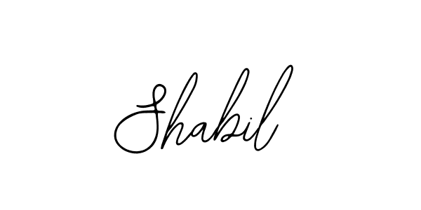 How to make Shabil signature? Bearetta-2O07w is a professional autograph style. Create handwritten signature for Shabil name. Shabil signature style 12 images and pictures png