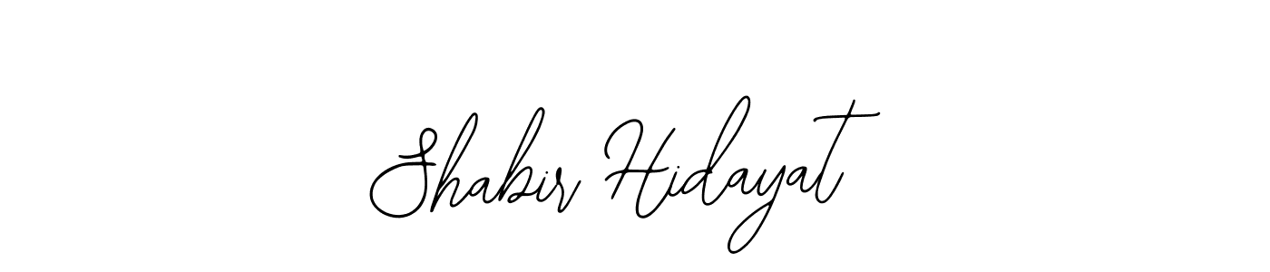 Use a signature maker to create a handwritten signature online. With this signature software, you can design (Bearetta-2O07w) your own signature for name Shabir Hidayat. Shabir Hidayat signature style 12 images and pictures png
