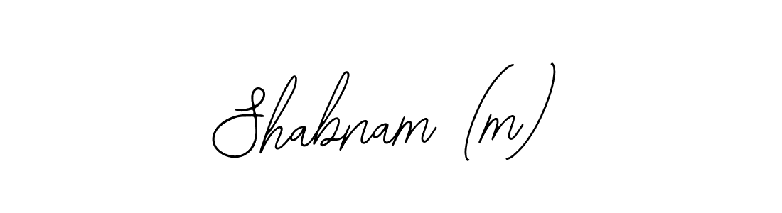 How to make Shabnam (m) name signature. Use Bearetta-2O07w style for creating short signs online. This is the latest handwritten sign. Shabnam (m) signature style 12 images and pictures png