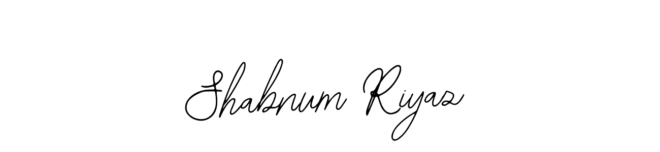 Use a signature maker to create a handwritten signature online. With this signature software, you can design (Bearetta-2O07w) your own signature for name Shabnum Riyaz. Shabnum Riyaz signature style 12 images and pictures png