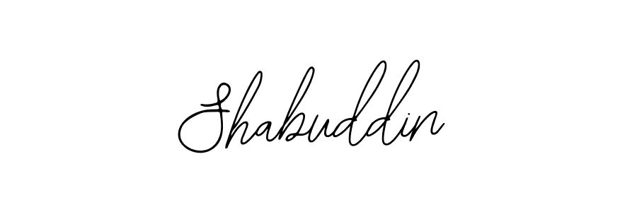 How to make Shabuddin name signature. Use Bearetta-2O07w style for creating short signs online. This is the latest handwritten sign. Shabuddin signature style 12 images and pictures png