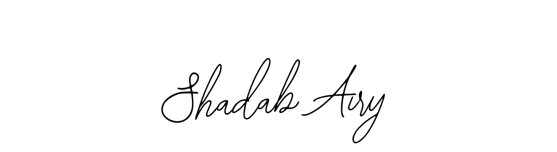 How to make Shadab Airy name signature. Use Bearetta-2O07w style for creating short signs online. This is the latest handwritten sign. Shadab Airy signature style 12 images and pictures png