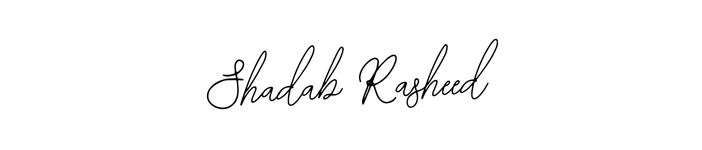 How to make Shadab Rasheed name signature. Use Bearetta-2O07w style for creating short signs online. This is the latest handwritten sign. Shadab Rasheed signature style 12 images and pictures png