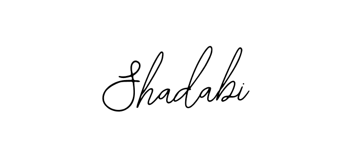 How to make Shadabi name signature. Use Bearetta-2O07w style for creating short signs online. This is the latest handwritten sign. Shadabi signature style 12 images and pictures png