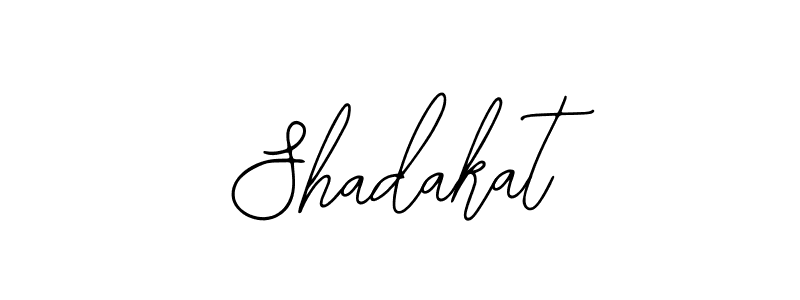 Design your own signature with our free online signature maker. With this signature software, you can create a handwritten (Bearetta-2O07w) signature for name Shadakat. Shadakat signature style 12 images and pictures png