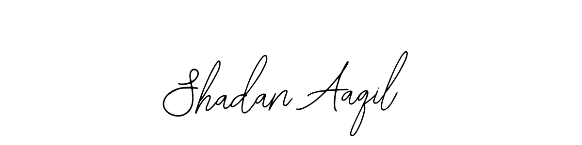 How to make Shadan Aaqil name signature. Use Bearetta-2O07w style for creating short signs online. This is the latest handwritten sign. Shadan Aaqil signature style 12 images and pictures png