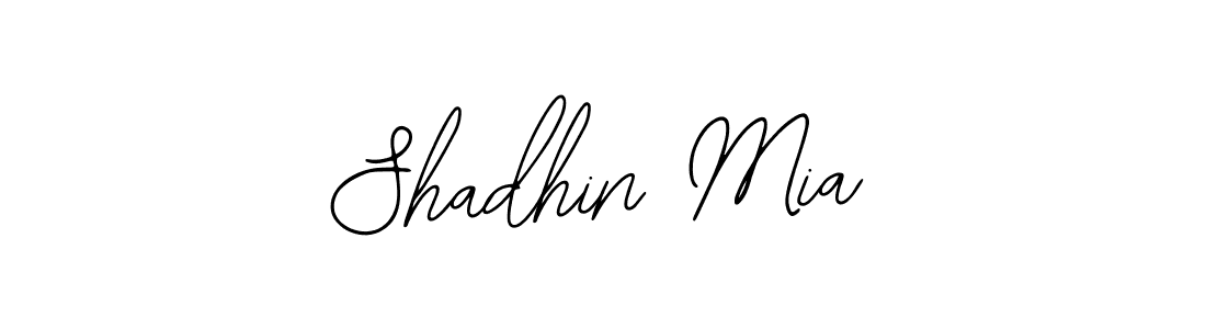 Use a signature maker to create a handwritten signature online. With this signature software, you can design (Bearetta-2O07w) your own signature for name Shadhin Mia. Shadhin Mia signature style 12 images and pictures png