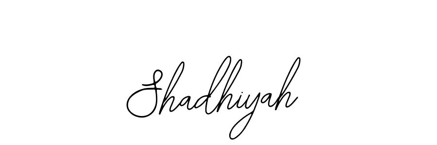 How to make Shadhiyah name signature. Use Bearetta-2O07w style for creating short signs online. This is the latest handwritten sign. Shadhiyah signature style 12 images and pictures png