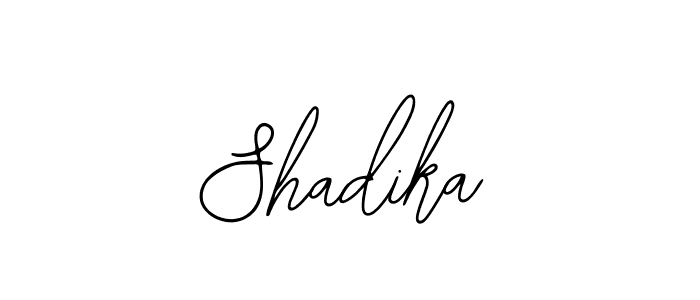 Use a signature maker to create a handwritten signature online. With this signature software, you can design (Bearetta-2O07w) your own signature for name Shadika. Shadika signature style 12 images and pictures png