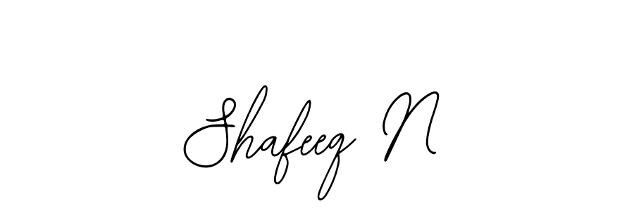 The best way (Bearetta-2O07w) to make a short signature is to pick only two or three words in your name. The name Shafeeq N include a total of six letters. For converting this name. Shafeeq N signature style 12 images and pictures png