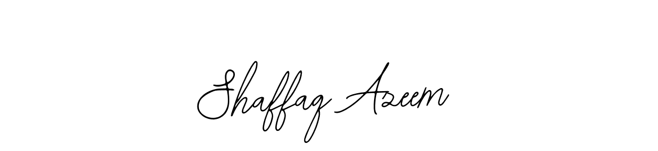 Design your own signature with our free online signature maker. With this signature software, you can create a handwritten (Bearetta-2O07w) signature for name Shaffaq Azeem. Shaffaq Azeem signature style 12 images and pictures png