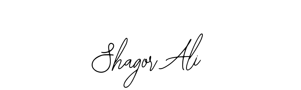 How to make Shagor Ali name signature. Use Bearetta-2O07w style for creating short signs online. This is the latest handwritten sign. Shagor Ali signature style 12 images and pictures png