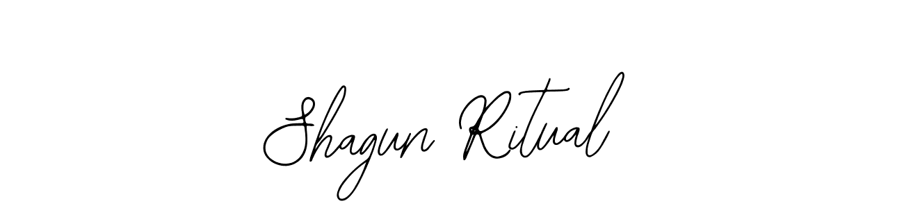 How to make Shagun Ritual name signature. Use Bearetta-2O07w style for creating short signs online. This is the latest handwritten sign. Shagun Ritual signature style 12 images and pictures png