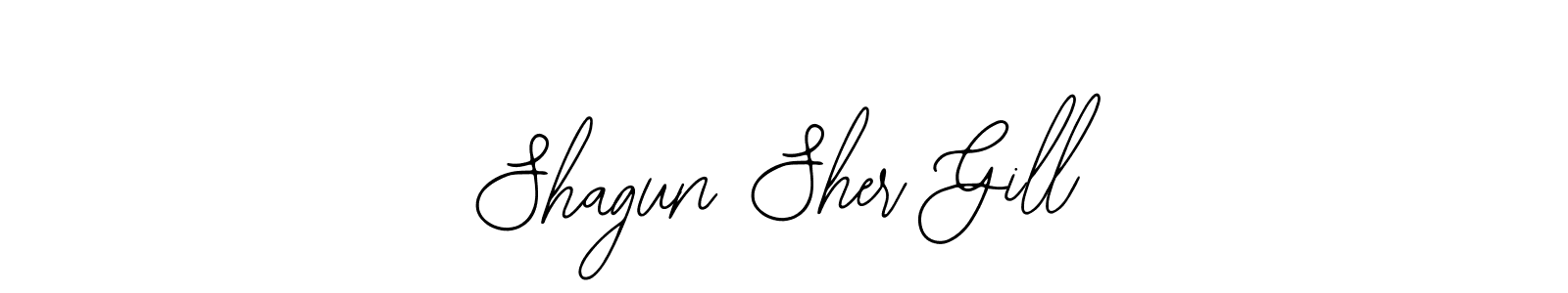 How to make Shagun Sher Gill name signature. Use Bearetta-2O07w style for creating short signs online. This is the latest handwritten sign. Shagun Sher Gill signature style 12 images and pictures png
