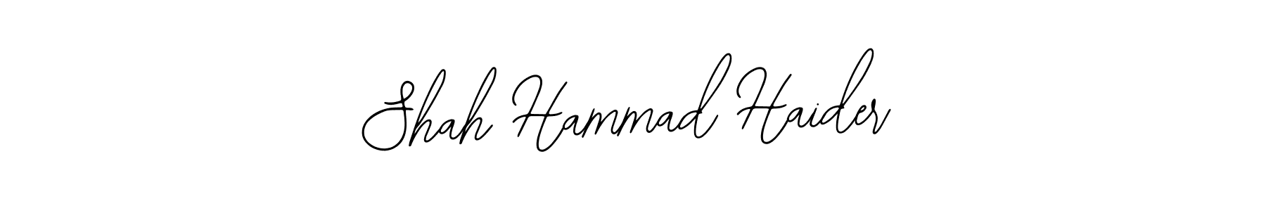 Use a signature maker to create a handwritten signature online. With this signature software, you can design (Bearetta-2O07w) your own signature for name Shah Hammad Haider. Shah Hammad Haider signature style 12 images and pictures png