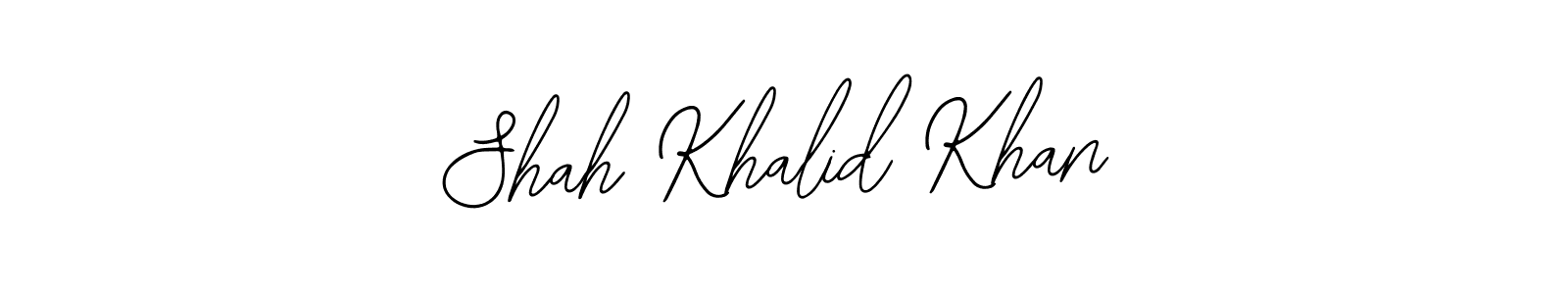 Use a signature maker to create a handwritten signature online. With this signature software, you can design (Bearetta-2O07w) your own signature for name Shah Khalid Khan. Shah Khalid Khan signature style 12 images and pictures png