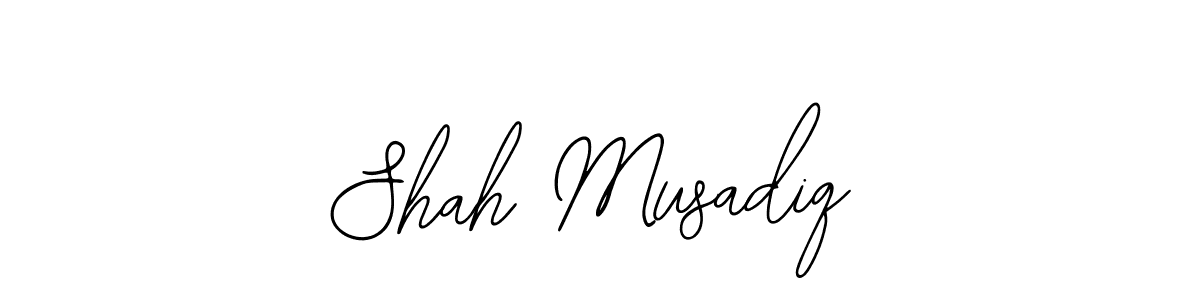 Similarly Bearetta-2O07w is the best handwritten signature design. Signature creator online .You can use it as an online autograph creator for name Shah Musadiq. Shah Musadiq signature style 12 images and pictures png