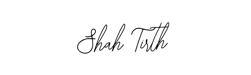 Use a signature maker to create a handwritten signature online. With this signature software, you can design (Bearetta-2O07w) your own signature for name Shah Tirth. Shah Tirth signature style 12 images and pictures png