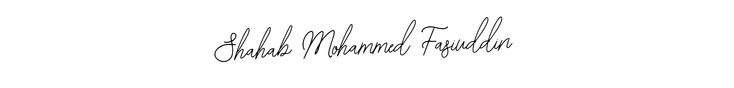 Make a beautiful signature design for name Shahab Mohammed Fasiuddin. With this signature (Bearetta-2O07w) style, you can create a handwritten signature for free. Shahab Mohammed Fasiuddin signature style 12 images and pictures png