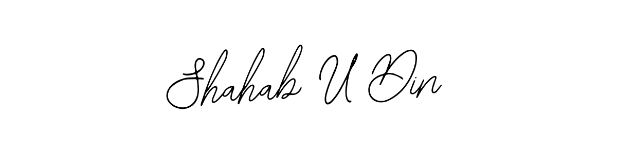 Use a signature maker to create a handwritten signature online. With this signature software, you can design (Bearetta-2O07w) your own signature for name Shahab U Din. Shahab U Din signature style 12 images and pictures png