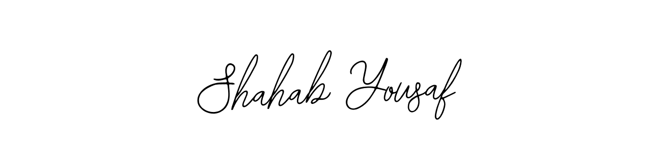Design your own signature with our free online signature maker. With this signature software, you can create a handwritten (Bearetta-2O07w) signature for name Shahab Yousaf. Shahab Yousaf signature style 12 images and pictures png