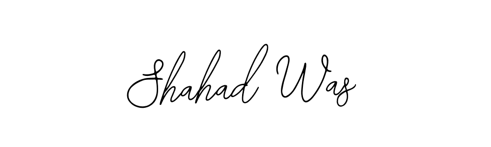 How to make Shahad Was name signature. Use Bearetta-2O07w style for creating short signs online. This is the latest handwritten sign. Shahad Was signature style 12 images and pictures png
