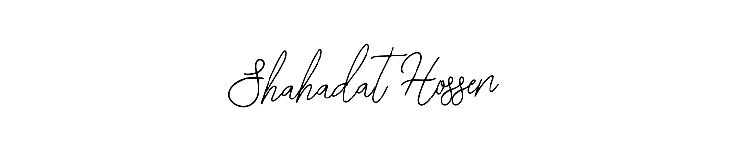 How to make Shahadat Hossen name signature. Use Bearetta-2O07w style for creating short signs online. This is the latest handwritten sign. Shahadat Hossen signature style 12 images and pictures png