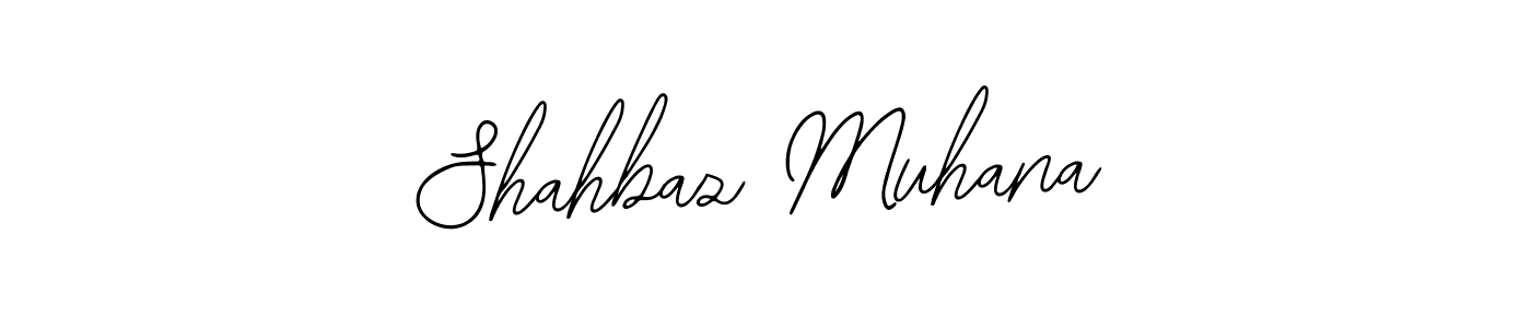 Use a signature maker to create a handwritten signature online. With this signature software, you can design (Bearetta-2O07w) your own signature for name Shahbaz Muhana. Shahbaz Muhana signature style 12 images and pictures png