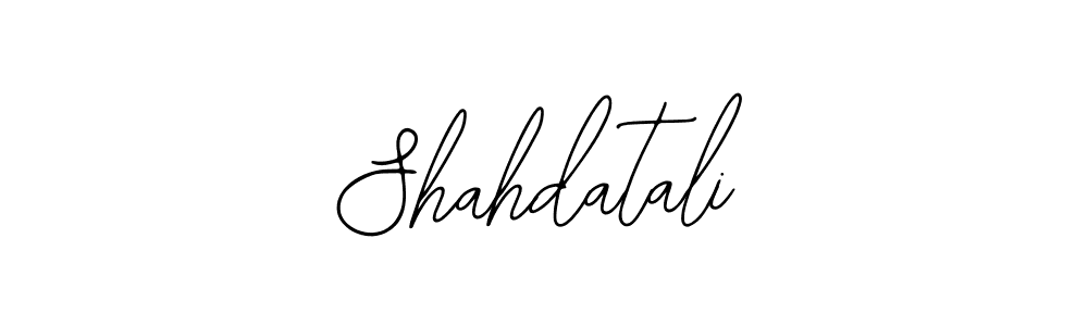 You should practise on your own different ways (Bearetta-2O07w) to write your name (Shahdatali) in signature. don't let someone else do it for you. Shahdatali signature style 12 images and pictures png