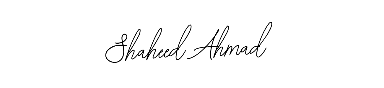 Use a signature maker to create a handwritten signature online. With this signature software, you can design (Bearetta-2O07w) your own signature for name Shaheed Ahmad. Shaheed Ahmad signature style 12 images and pictures png