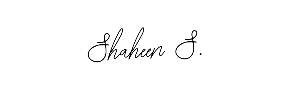 The best way (Bearetta-2O07w) to make a short signature is to pick only two or three words in your name. The name Shaheen S. include a total of six letters. For converting this name. Shaheen S. signature style 12 images and pictures png