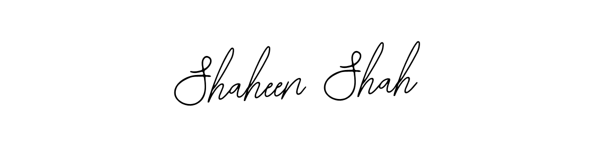 You should practise on your own different ways (Bearetta-2O07w) to write your name (Shaheen Shah) in signature. don't let someone else do it for you. Shaheen Shah signature style 12 images and pictures png