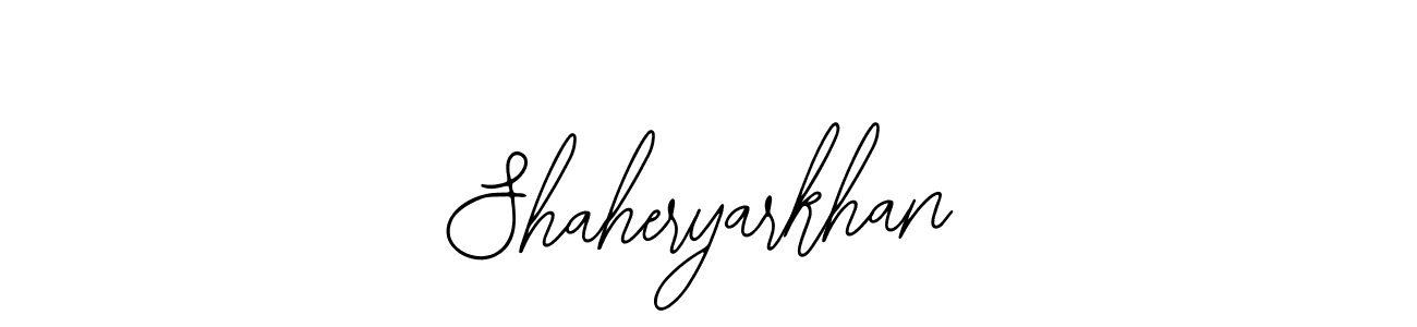 The best way (Bearetta-2O07w) to make a short signature is to pick only two or three words in your name. The name Shaheryarkhan include a total of six letters. For converting this name. Shaheryarkhan signature style 12 images and pictures png