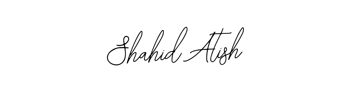 The best way (Bearetta-2O07w) to make a short signature is to pick only two or three words in your name. The name Shahid Atish include a total of six letters. For converting this name. Shahid Atish signature style 12 images and pictures png