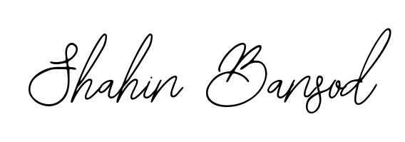 Personalize your online presence with Shahin Bansod signature rendered in elegant Bearetta-2O07w font. Great for website footers and blogs. Shahin Bansod signature style 12 images and pictures png