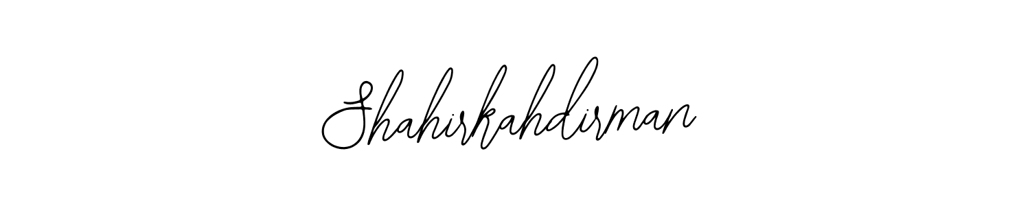 The best way (Bearetta-2O07w) to make a short signature is to pick only two or three words in your name. The name Shahirkahdirman include a total of six letters. For converting this name. Shahirkahdirman signature style 12 images and pictures png